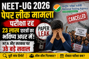 NEET-UG 2026 पेपर लीक: परीक्षा रद्द, 23 लाख छात्रों का भविष्य अधर में
