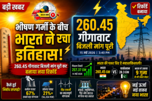 भीषण गर्मी के बीच भारत ने रचा इतिहास, 260.45 गीगावाट बिजली मांग पूरी कर बनाया नया रिकॉर्ड